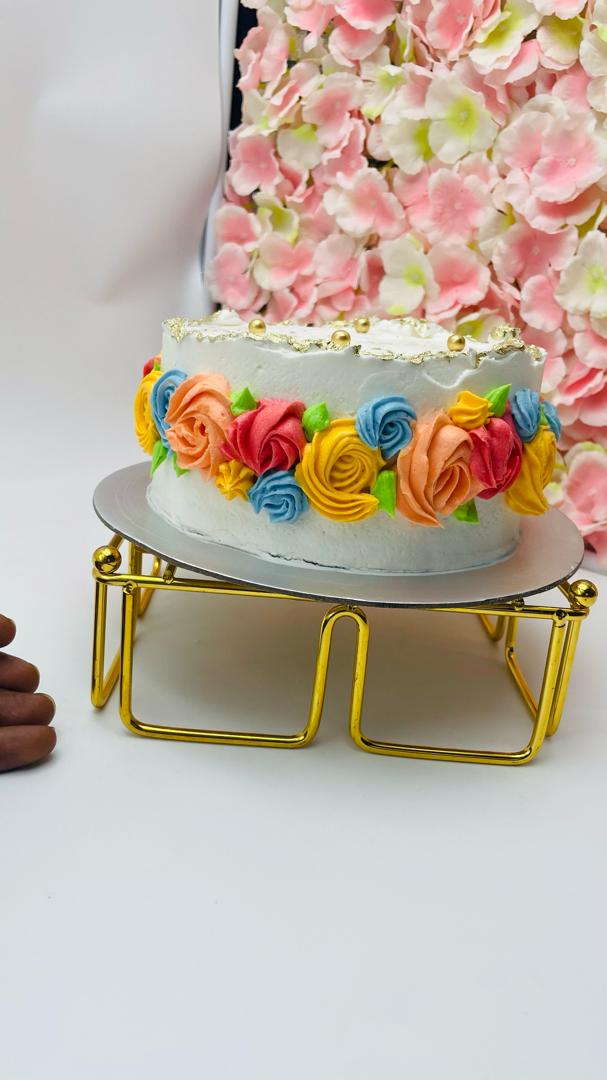 Rainbow Rose Petite Cake