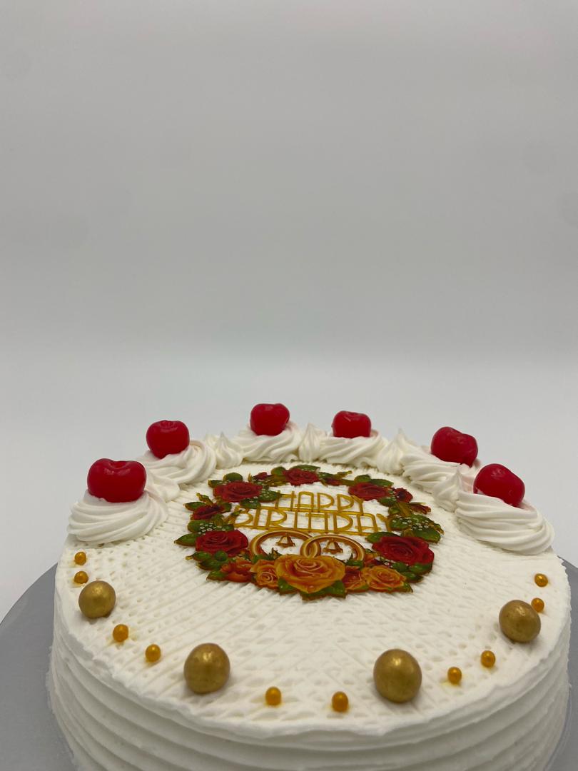 Cherry Rose Birthday Cake