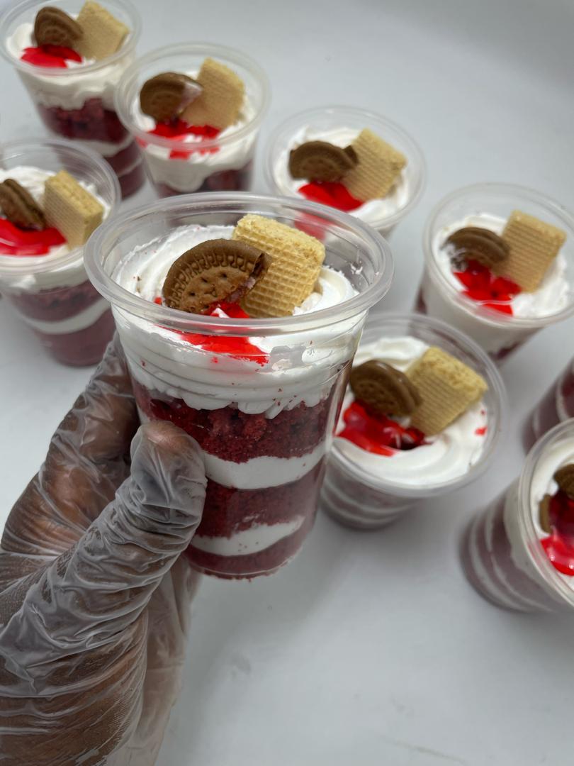 Red Velvet Parfait Cups
