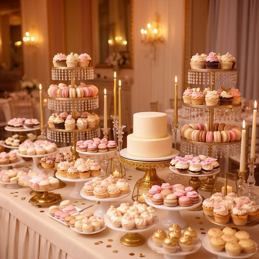 Luxury dessert and catering table