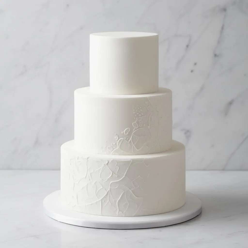 Classic ivory tiers, timeless beauty 🤍